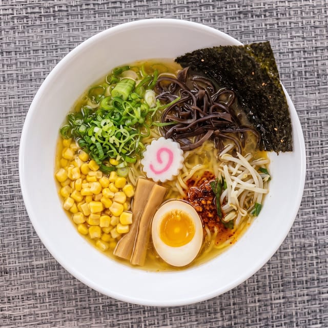 Spicy Miso Chicken Broth Ramen.
